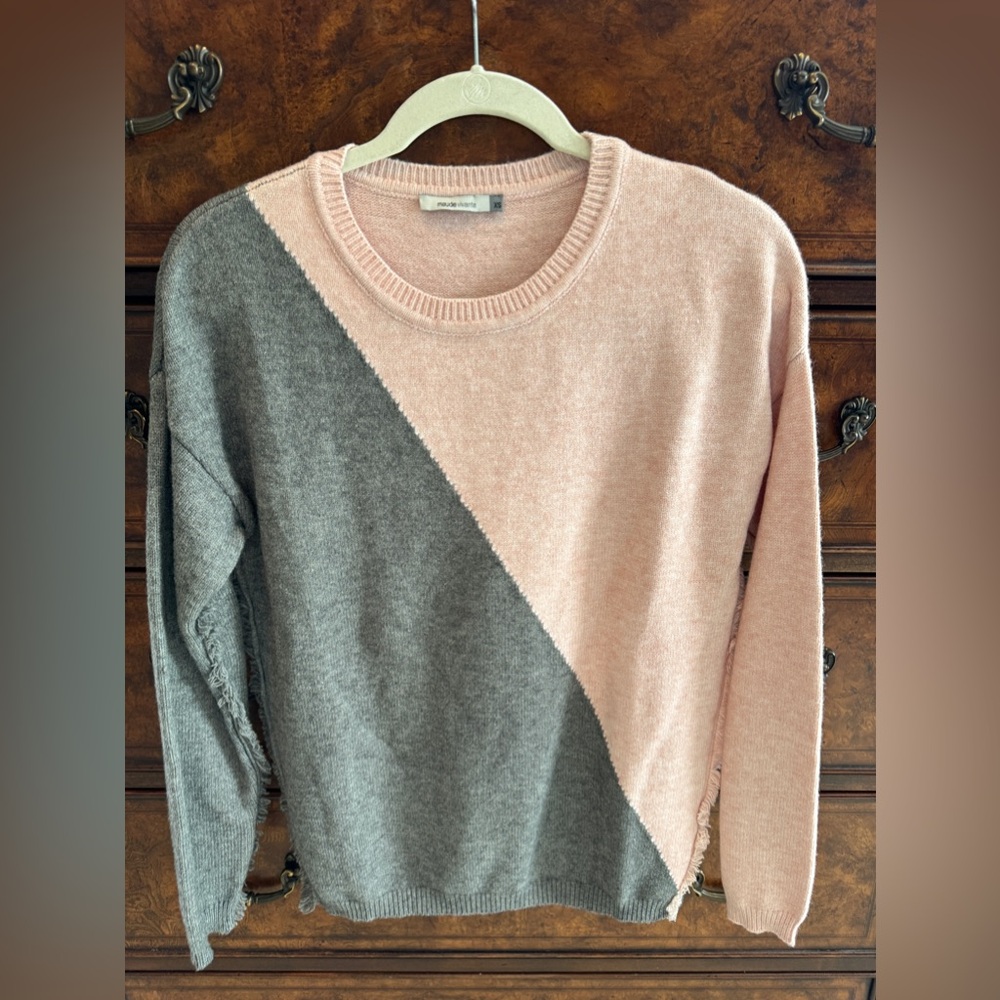 Pink and gray sweater